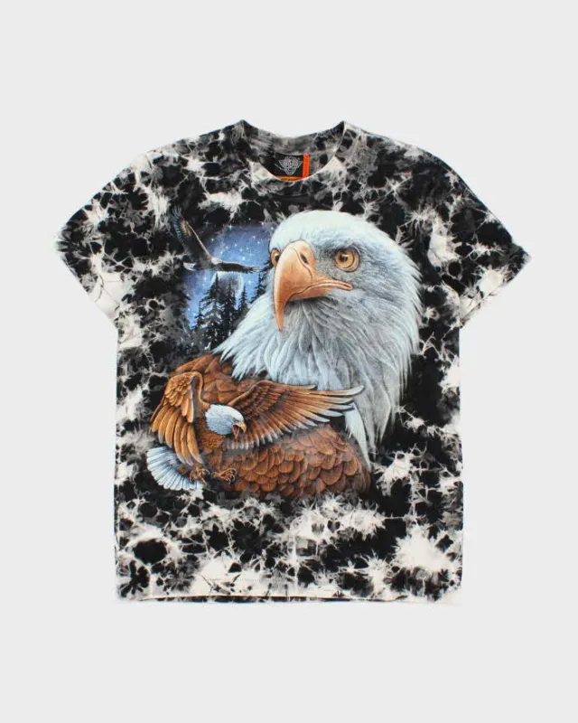 Vintage Rock Eagle Tie-Dye Heavyweight Crewneck T-Shirt - M made by Rokit
