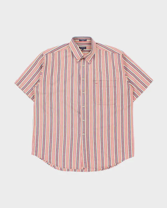 Vintage 1990s Gant Classic Striped Short Sleeve Shirt - L made by Rokit