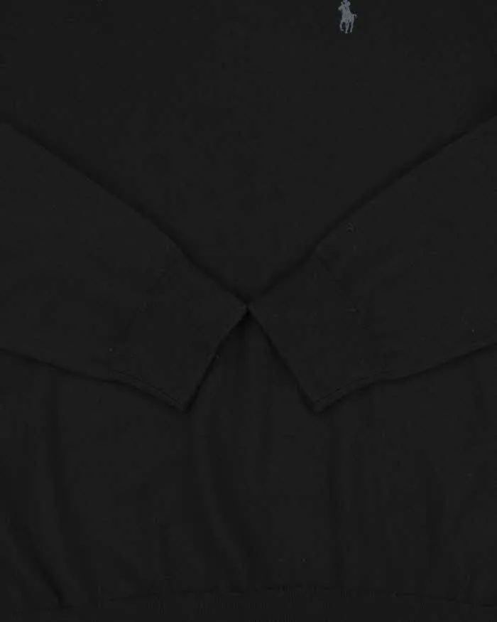 Vintage Polo Ralph Lauren Black Merino Wool Crewneck Knit Jumper - L sold by Rokit product image thumbnail 4