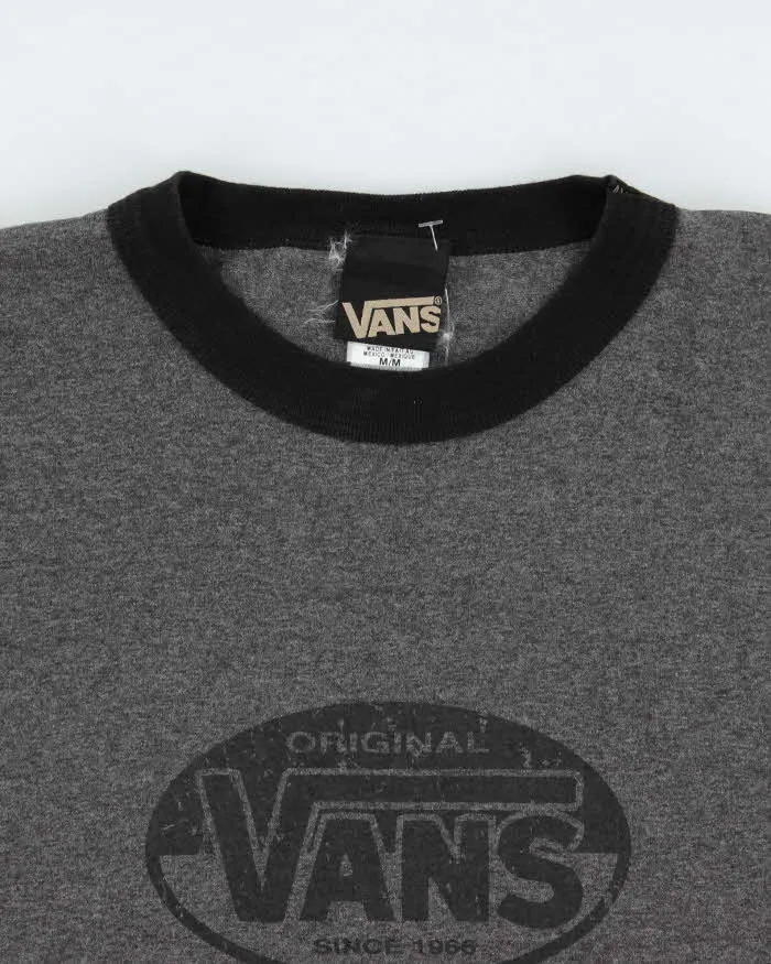 Vintage Y2K 00s Vans Skate Marl Grey Heavyweight Crewneck Ringer T-Shirt - M sold by Rokit product image thumbnail 5