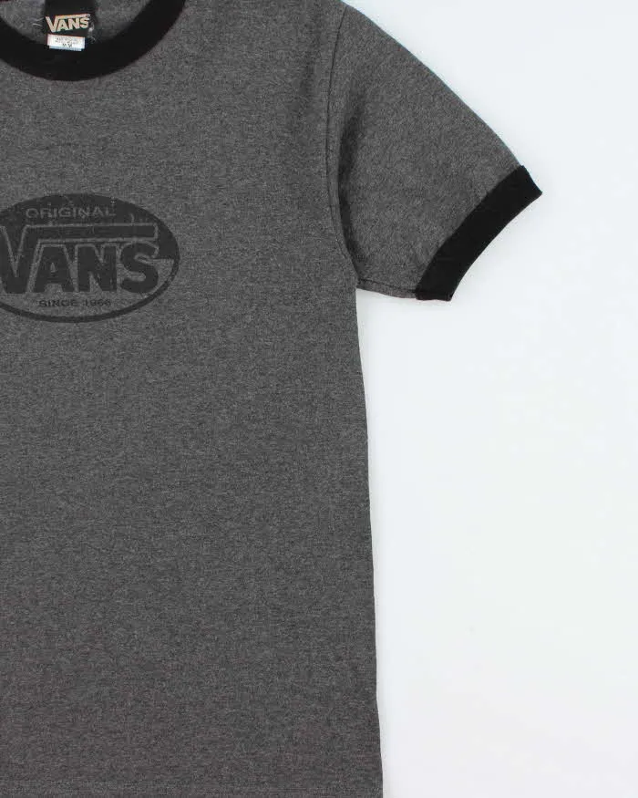 Vintage Y2K 00s Vans Skate Marl Grey Heavyweight Crewneck Ringer T-Shirt - M sold by Rokit product image thumbnail 3