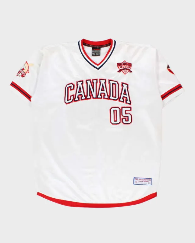 Vintage Y2K 00s Fubu Athletics Sports Collection Canada Baseball Jersey - XXL made by FUBU
