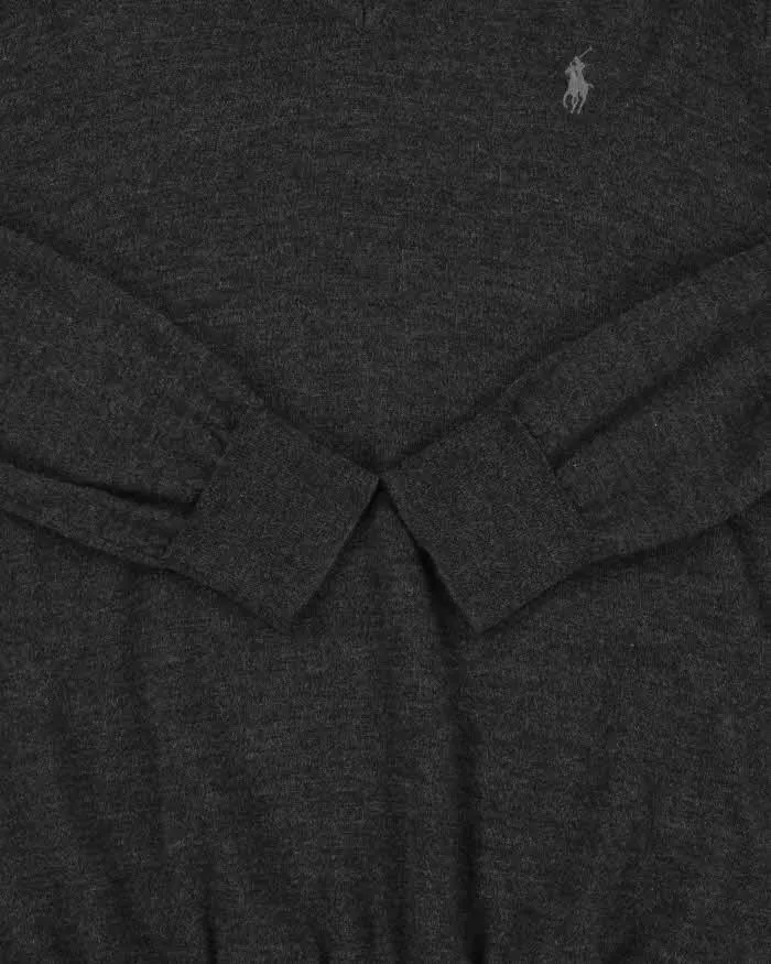 Vintage Polo Ralph Lauren Marl Grey Merino Wool V-Neck Knit Jumper - M sold by Rokit product image thumbnail 4