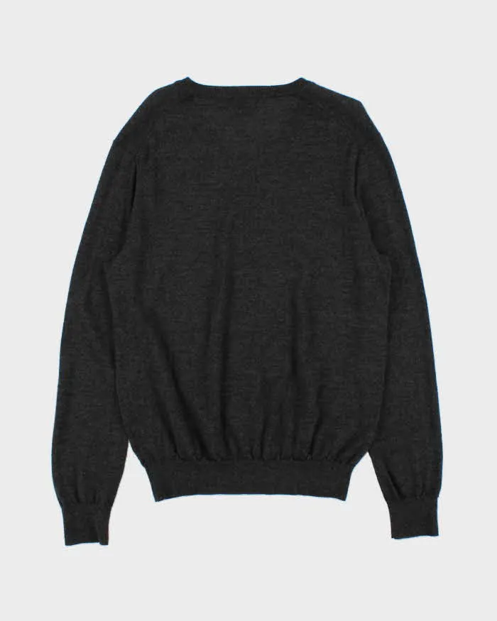Vintage Polo Ralph Lauren Marl Grey Merino Wool V-Neck Knit Jumper - M sold by Rokit product image thumbnail 2