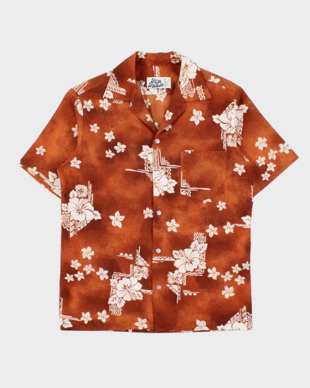 Vintage 1960s Hilo Hattie's Floral Aloha Made In USA Hand Stitched Hawaiian Shirt - L made by Hilo Hattie