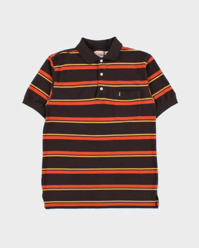 Vintage 1990s Penguin Musingwear Striped Short Sleeve Pocket Polo Shirt - S made by Rokit