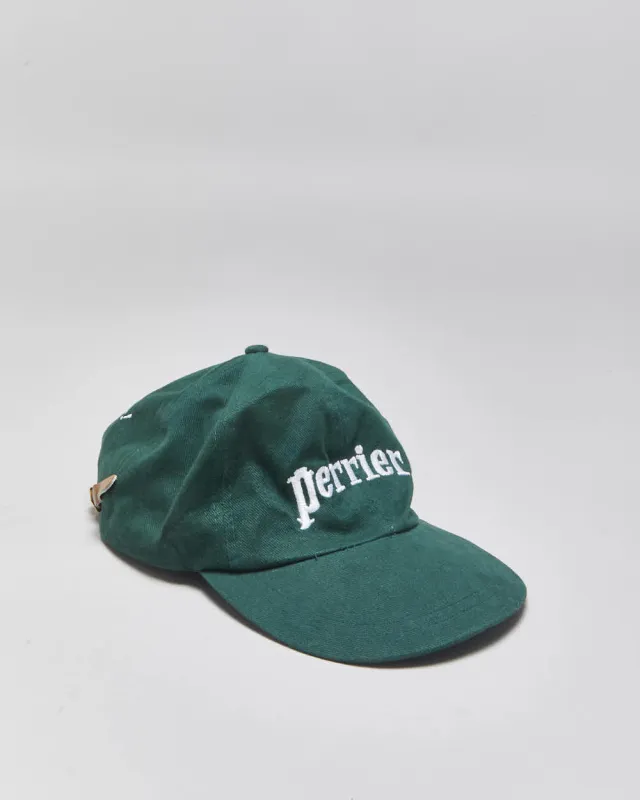 Vintage 1990s Perrier Beverage Embroidered Canvas AJM Headwear Baseball Cap - OS made by Rokit