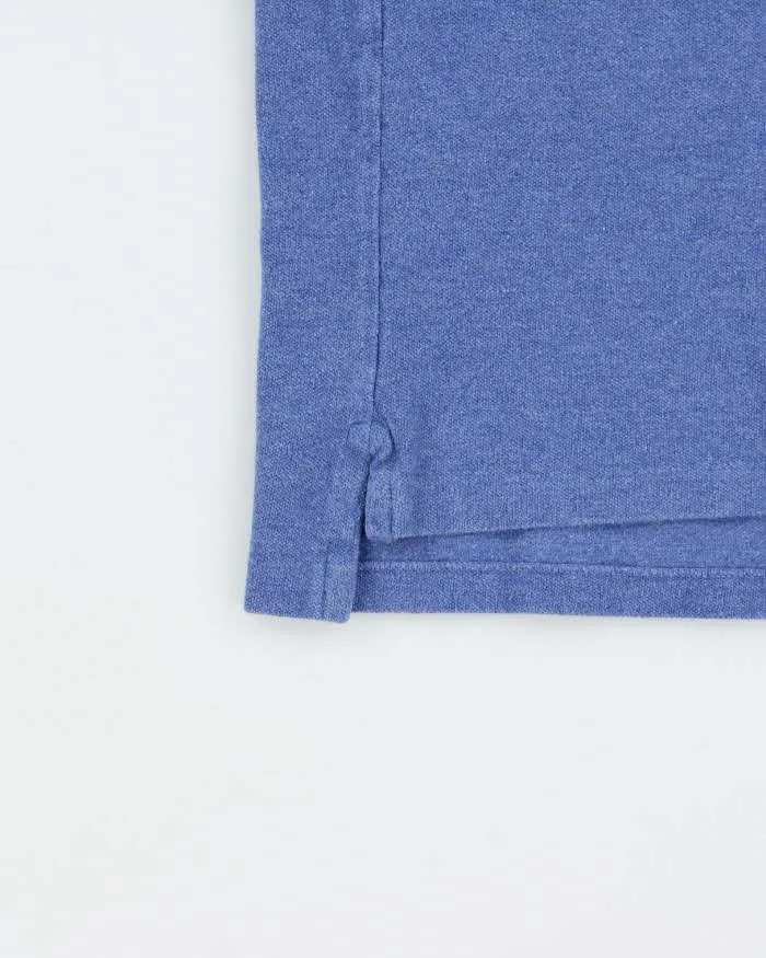 Vintage Polo Ralph Lauren Marl Blue Classic Custom Slim Fit Short Sleeve Polo Shirt - S sold by Rokit product image thumbnail 4