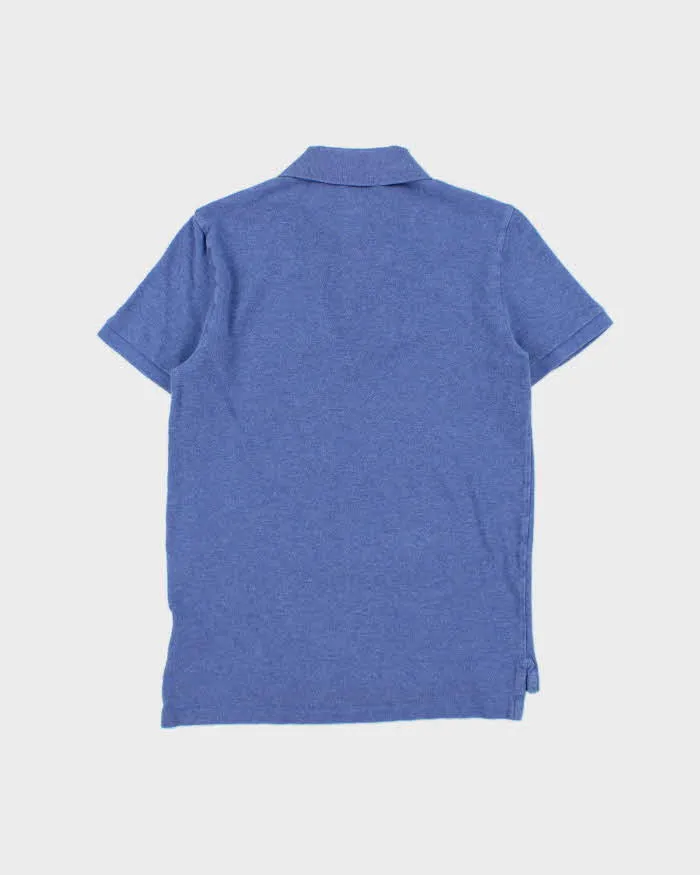 Vintage Polo Ralph Lauren Marl Blue Classic Custom Slim Fit Short Sleeve Polo Shirt - S sold by Rokit product image thumbnail 2