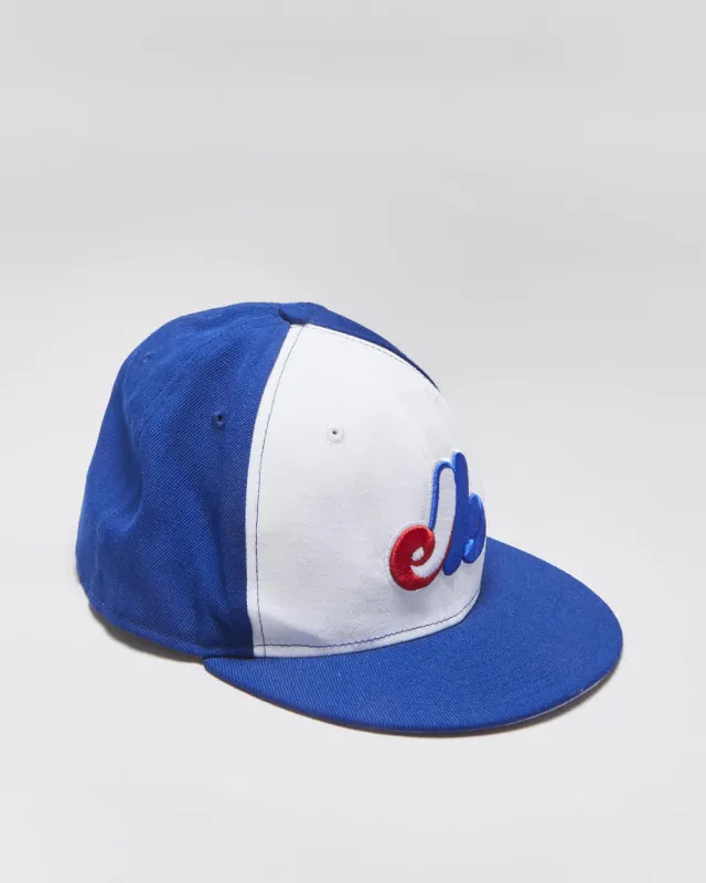Vintage Y2K 00s New Era 59Fifty Cooperstown Collection Montreal Expos Wool MLB Fitted Baseball Cap - 7 3/4 made by New Era