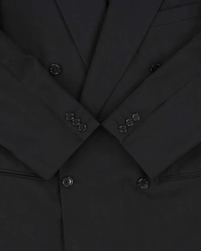 Vintage 1990s Yves Saint Laurent Wool Pinstripe Made In Canada Double Breasted Blazer - L sold by Rokit product image thumbnail 4