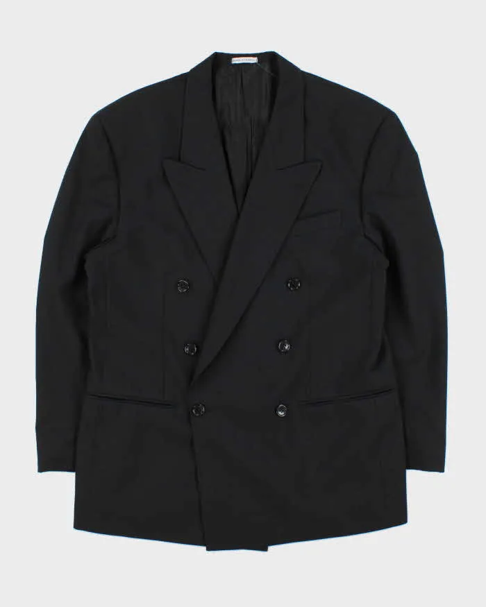 Vintage 1990s Yves Saint Laurent Wool Pinstripe Made In Canada Double Breasted Blazer - L sold by Rokit