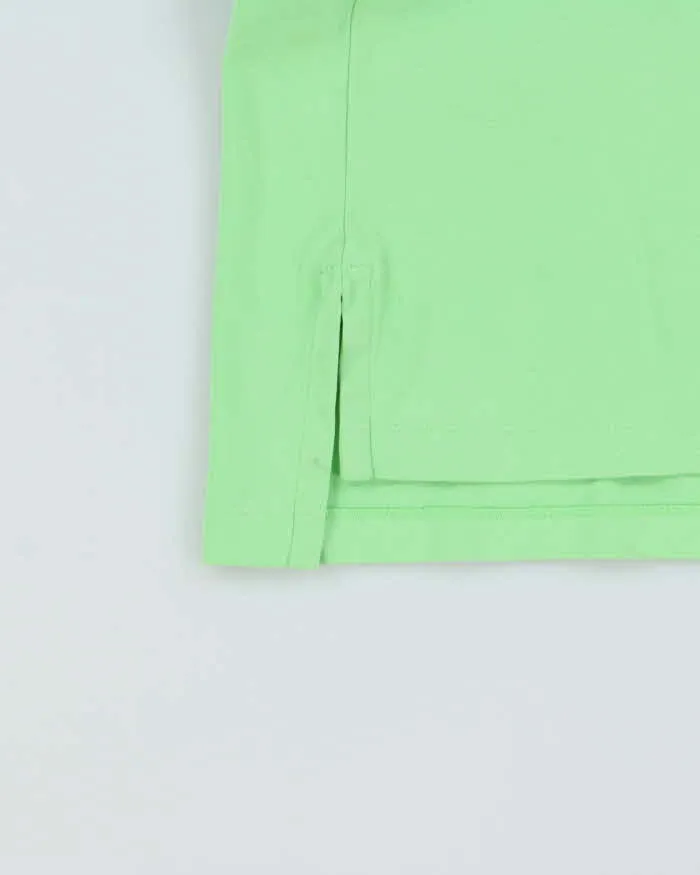 Vintage Y2K 00s Polo Ralph Lauren Lime Pima Interlock Short Sleeve Polo Shirt - XL sold by Rokit product image thumbnail 4