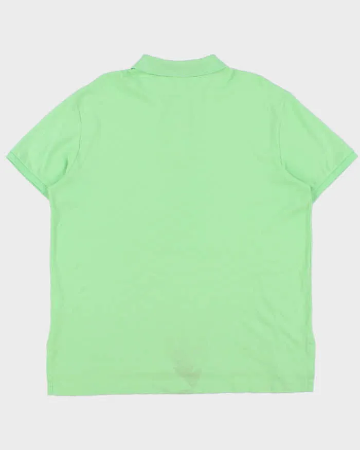 Vintage Y2K 00s Polo Ralph Lauren Lime Pima Interlock Short Sleeve Polo Shirt - XL sold by Rokit product image thumbnail 2