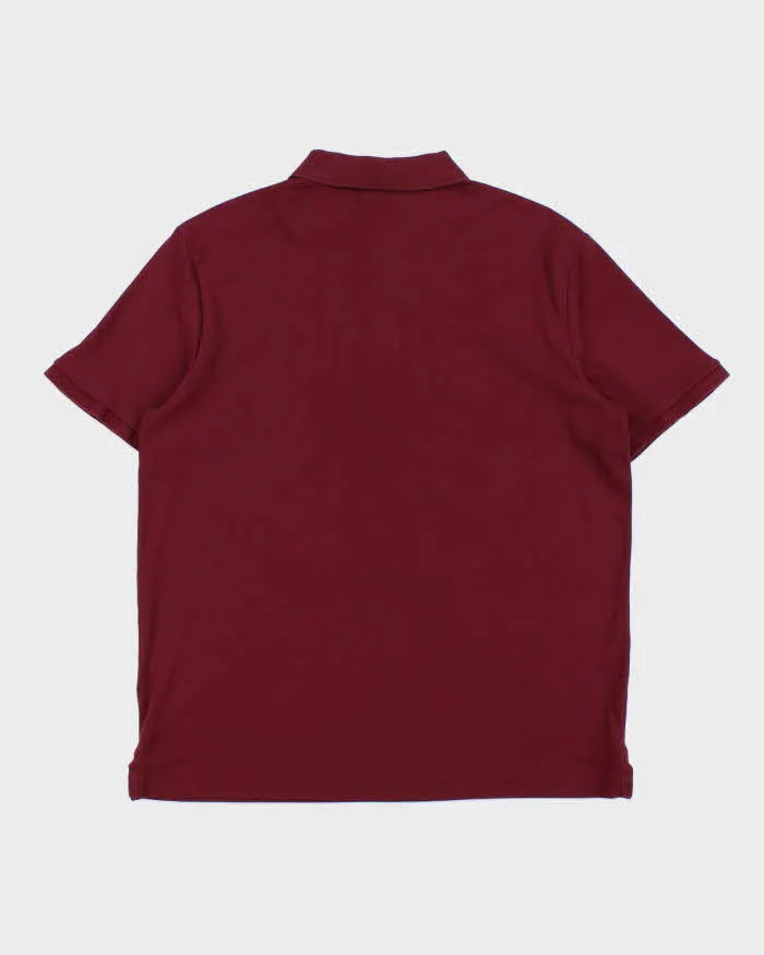 Vintage Polo Ralph Lauren Burgundy Classic Fit Short Sleeve Polo Shirt - M sold by Rokit product image thumbnail 2