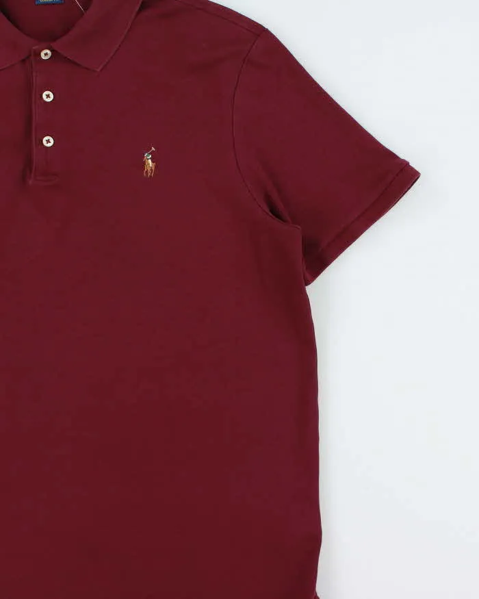 Vintage Polo Ralph Lauren Burgundy Classic Fit Short Sleeve Polo Shirt - M sold by Rokit product image thumbnail 3