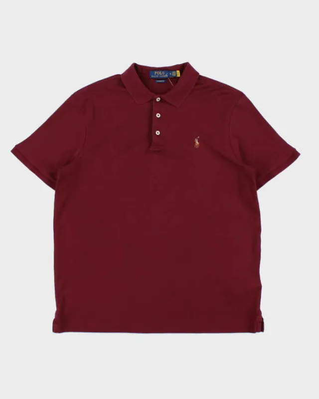 Vintage Polo Ralph Lauren Burgundy Classic Fit Short Sleeve Polo Shirt - M made by Ralph Lauren