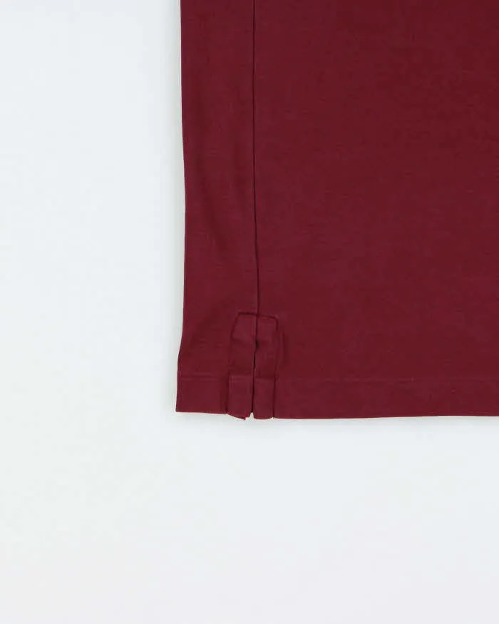 Vintage Polo Ralph Lauren Burgundy Classic Fit Short Sleeve Polo Shirt - M sold by Rokit product image thumbnail 4