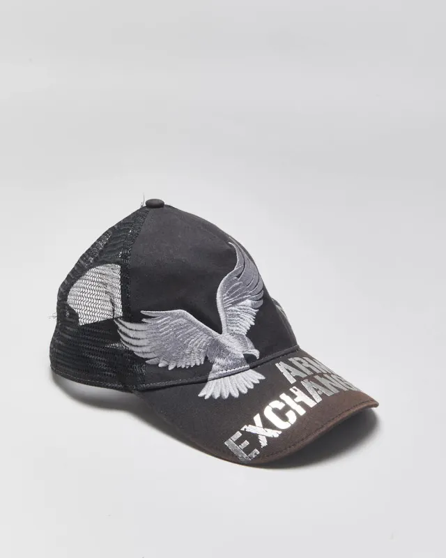 Vintage Armani Exchange AX91 Embroidered Eagle Canvas Trucker Hat - OS made by Giorgio Armani