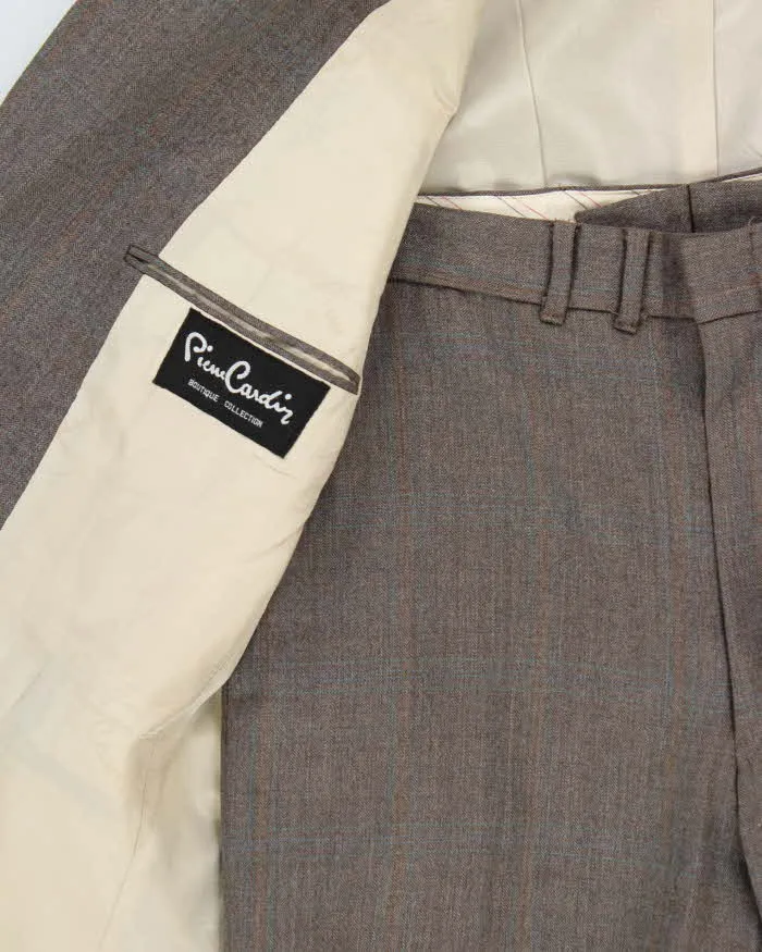 Vintage 1970s Pierre Cardin Union Made In USA 'Hudson's Bay' Wool Herringbone Plaid Single Breasted Relaxed Straight Leg Two-Piece Suit - M sold by Rokit product image thumbnail 5
