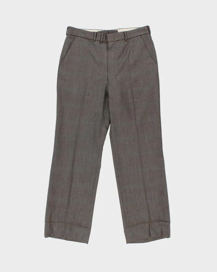 Vintage 1970s Pierre Cardin Union Made In USA 'Hudson's Bay' Wool Herringbone Plaid Single Breasted Relaxed Straight Leg Two-Piece Suit - M sold by Rokit product image thumbnail 4