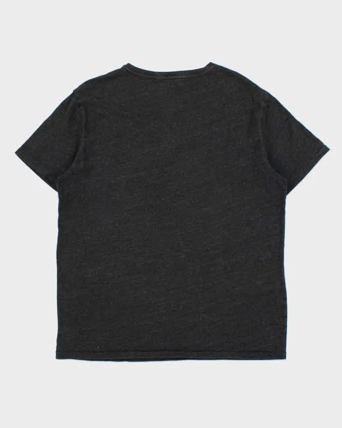 Vintage Polo Ralph Lauren Marl Grey Classic V-Neck T-Shirt - L sold by Rokit product image thumbnail 2