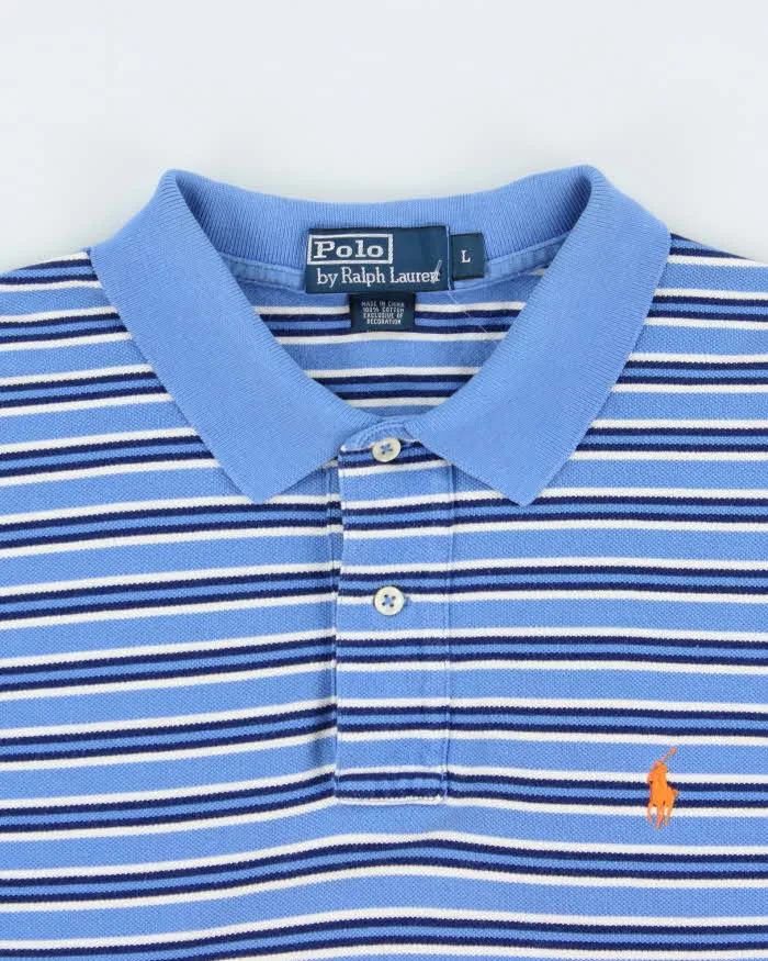Vintage Y2K 00s Polo Ralph Lauren Classic Striped Short Sleeve Polo Shirt - L sold by Rokit product image thumbnail 5