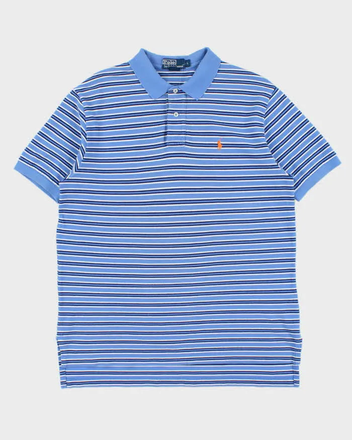 Vintage Y2K 00s Polo Ralph Lauren Classic Striped Short Sleeve Polo Shirt - L sold by Rokit