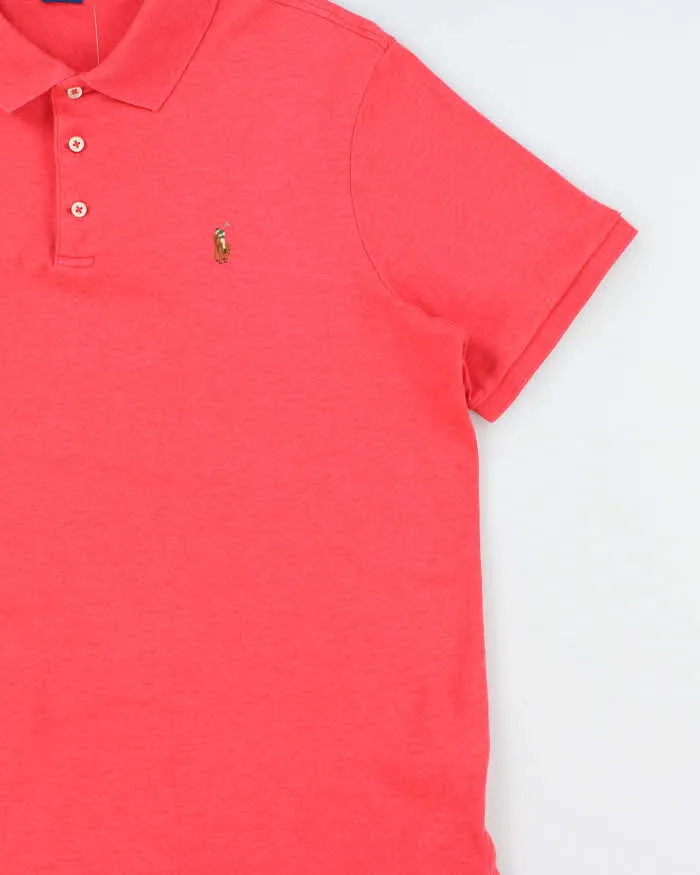 Vintage Polo Ralph Lauren Marl Hot Pink Classic Fit Short Sleeve Polo Shirt - L sold by Rokit product image thumbnail 3