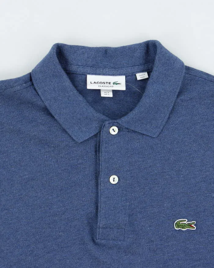 Vintage Lacoste Marl Blue Croc Classic Fit Short Sleeve Polo Shirt - L sold by Rokit product image thumbnail 5