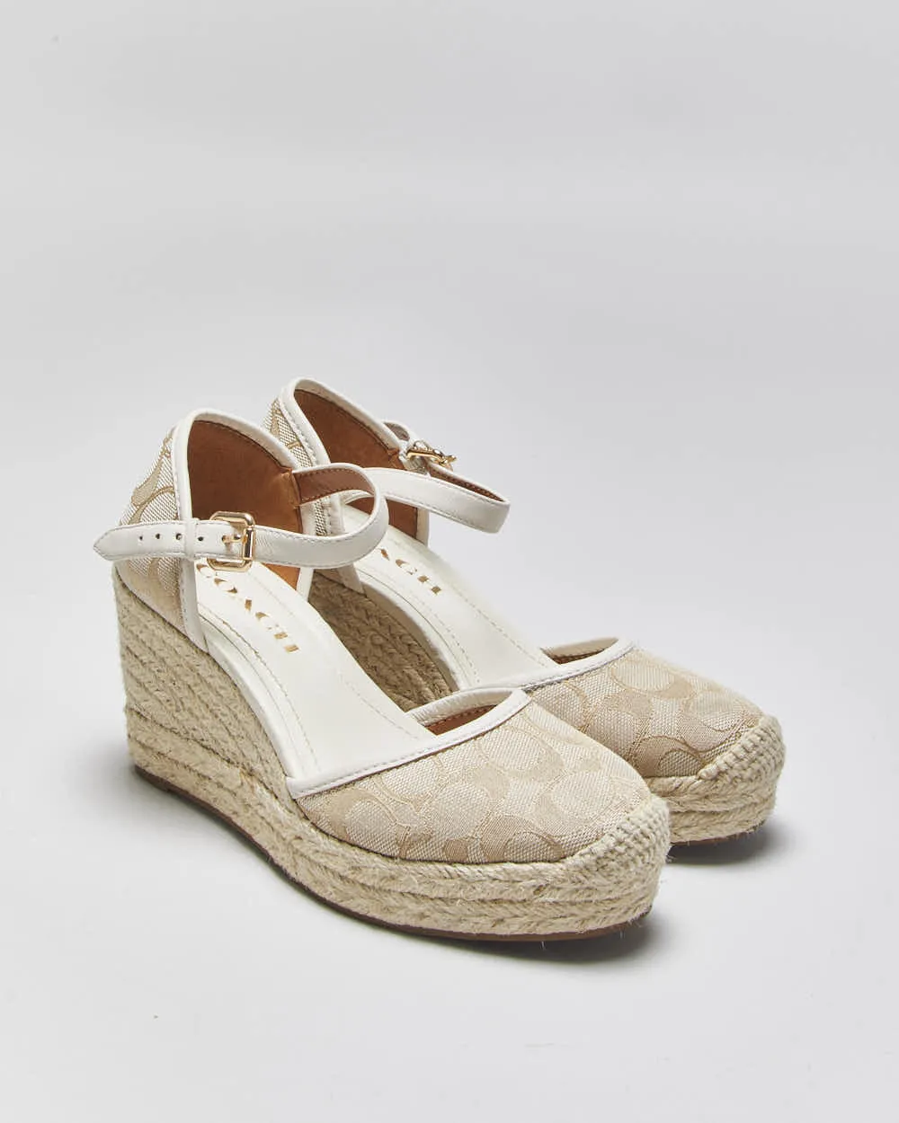 Vintage Y2k 2000s Coach Espadrille Wedges - UK3.5 sold by Rokit