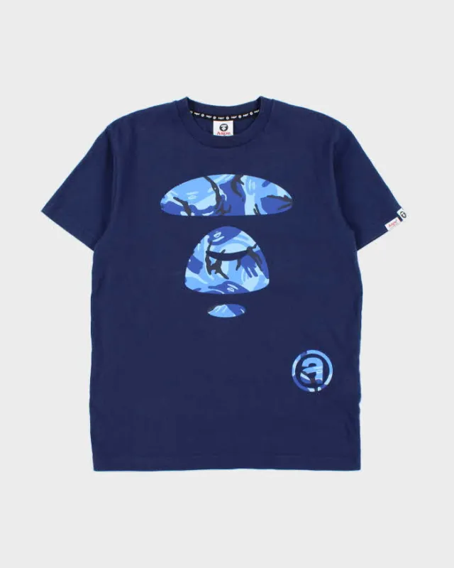 Vintage Aape By A Bathing Ape Ice Camo Heavyweight Crewneck T-Shirt - M made by Rokit