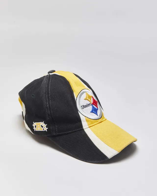 Vintage Y2K 00s Reebok Pittsburgh Steelers NFL Equipment Canvas Velcro Baseball Cap - OS made by Reebok