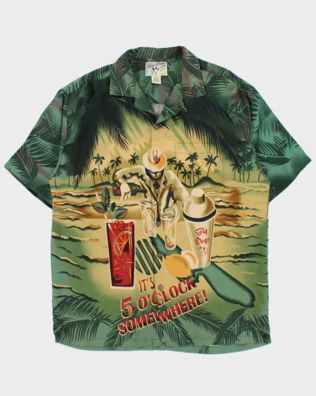 Vintage Y2K 00s Big Dogs Aloha Camp Collar Short Sleeve Shirt - M made by Rokit