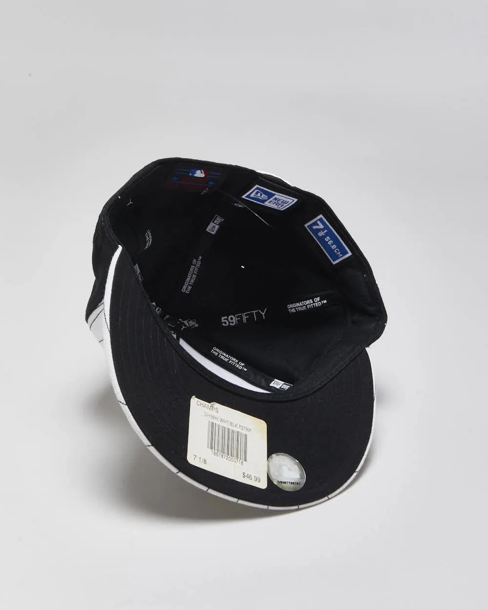 Vintage Y2K 00s New Era 59Fifty Chicago White Sox Wool Blend Pinstripe Champs MLB Fitted Baseball Cap - 7 1/8 sold by Rokit product image thumbnail 5