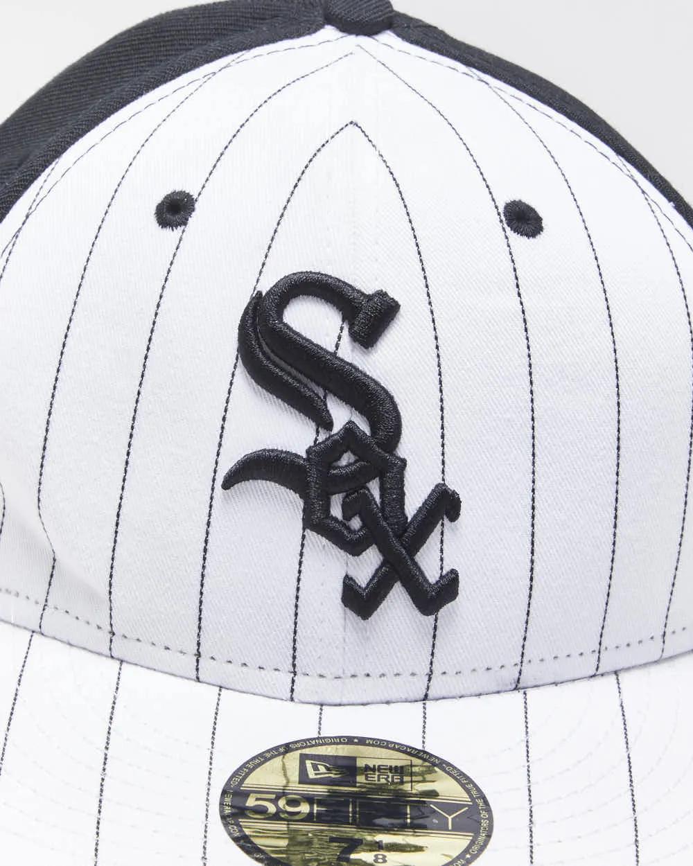 Vintage Y2K 00s New Era 59Fifty Chicago White Sox Wool Blend Pinstripe Champs MLB Fitted Baseball Cap - 7 1/8 sold by Rokit product image thumbnail 3