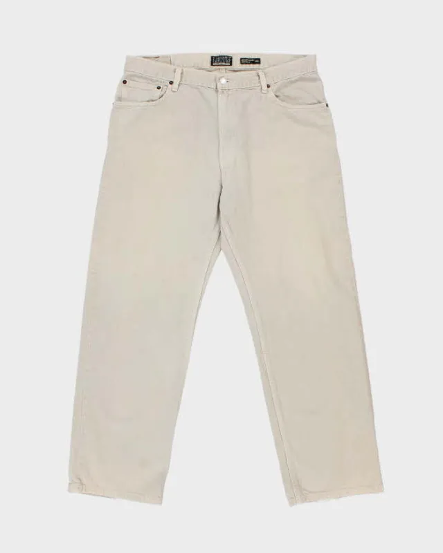 Vintage Y2K 00s Levi's 559 Khaki Relaxed Straight Fit Denim Jeans - W36 L30 made by Levi's