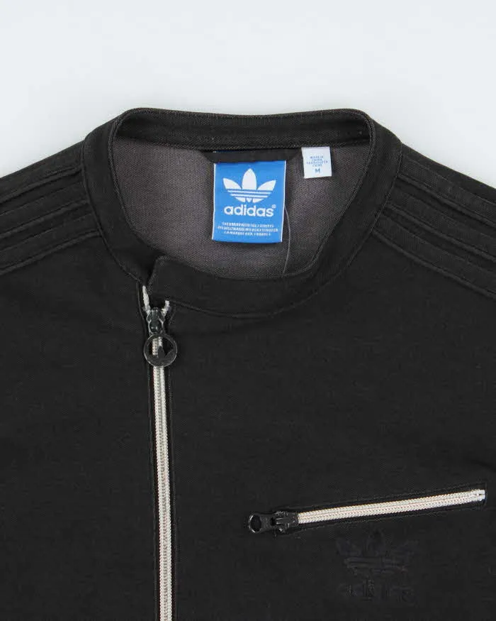 Vintage Y2K 00s Adidas Originals Satin 3-Stripe Asymmetrical Cafe Racer Track Jacket - M sold by Rokit product image thumbnail 5