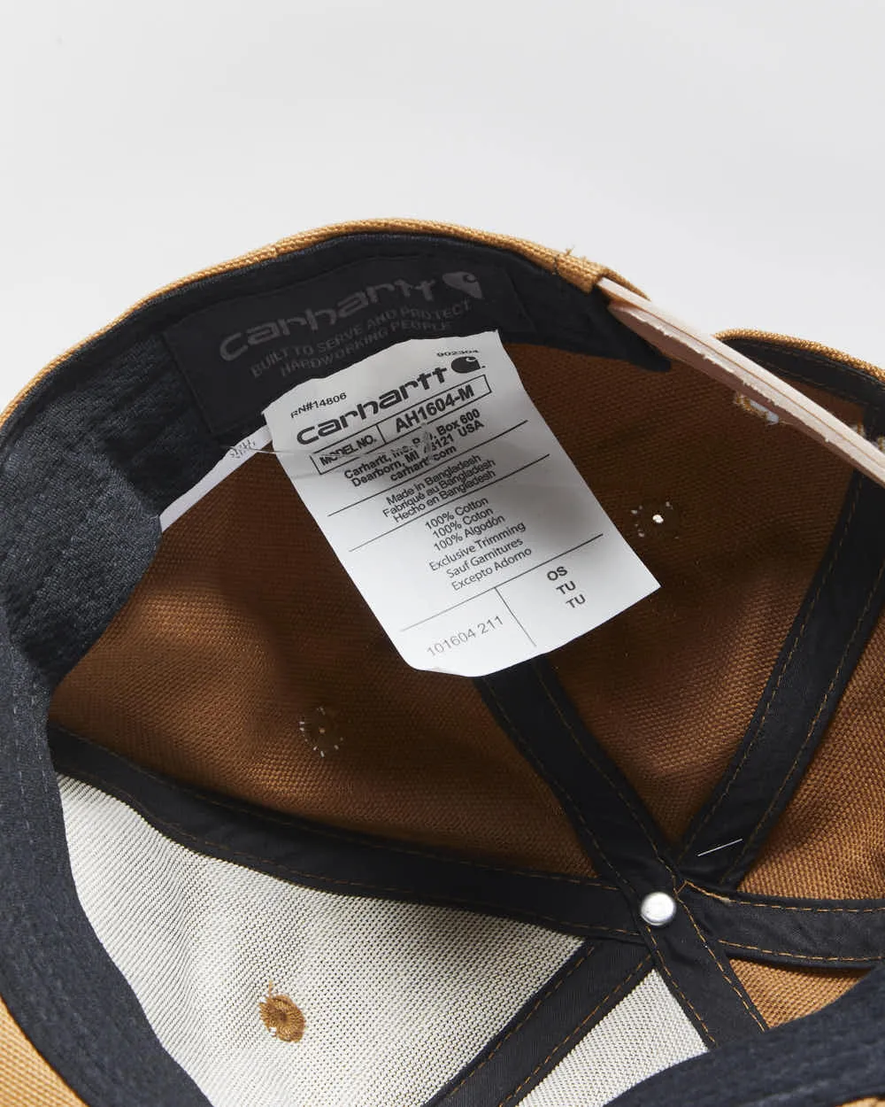 DSWT Carhartt Tan Firm Duck Canvas Flat Brim Snapback - OS sold by Rokit product image thumbnail 4