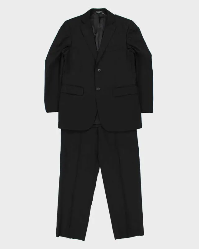 Vintage 1990s Guy Laroche Paris Super 100's Wool Single Breasted Relaxed Straight Leg Two-Piece Suit - S made by Rokit