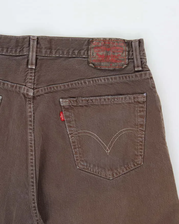 Vintage Y2K 00s Levi's 559 Brown Relaxed Straight Fit Denim Jeans - W36 L30 sold by Rokit product image thumbnail 4