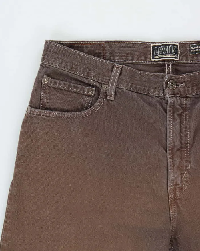 Vintage Y2K 00s Levi's 559 Brown Relaxed Straight Fit Denim Jeans - W36 L30 sold by Rokit product image thumbnail 3