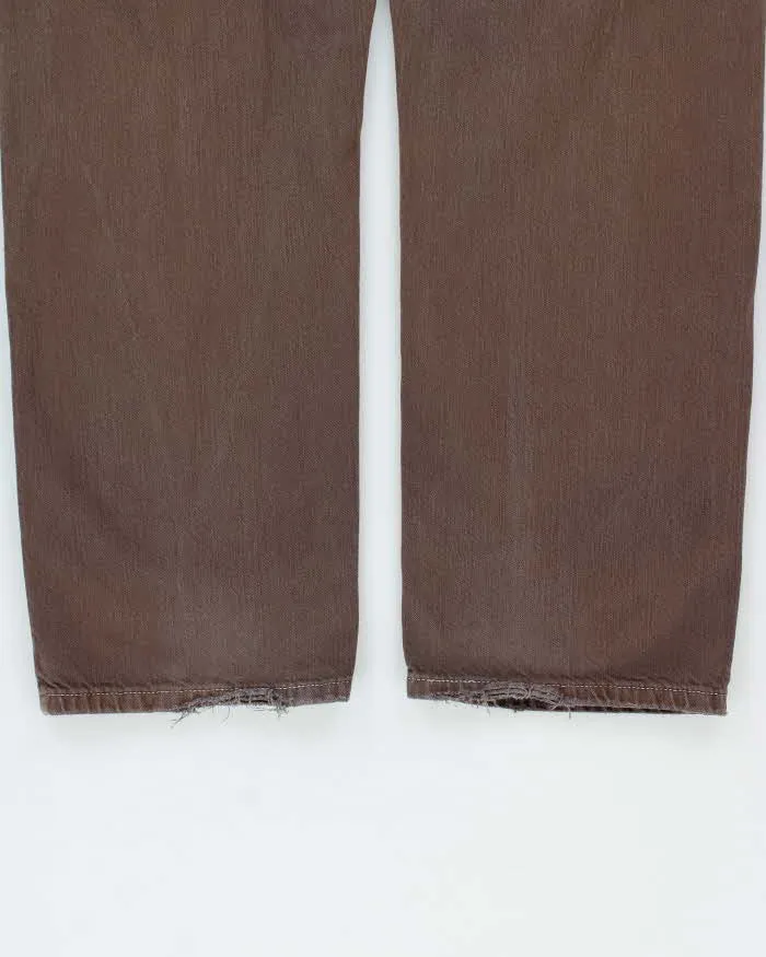 Vintage Y2K 00s Levi's 559 Brown Relaxed Straight Fit Denim Jeans - W36 L30 sold by Rokit product image thumbnail 5