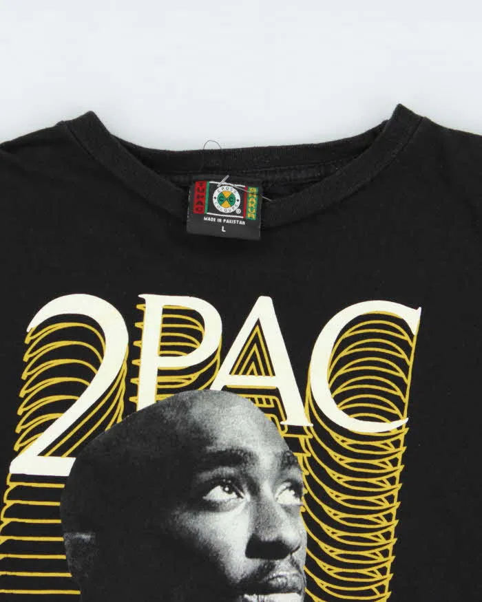 Vintage 2PAC Tupac Shakur Cross Colours Graphic Crewneck T-Shirt - L sold by Rokit product image thumbnail 5