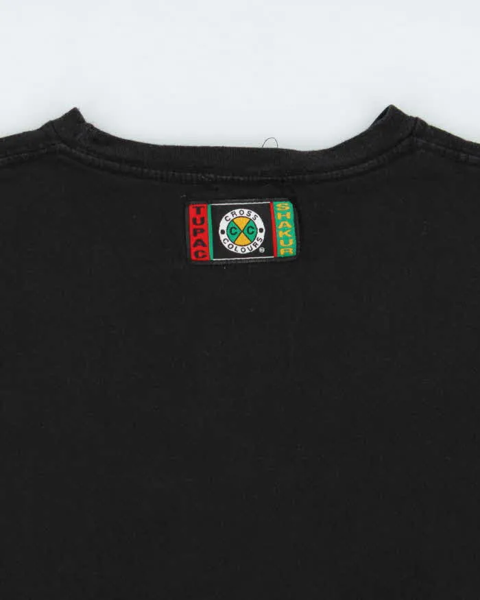 Vintage 2PAC Tupac Shakur Cross Colours Graphic Crewneck T-Shirt - L sold by Rokit product image thumbnail 4