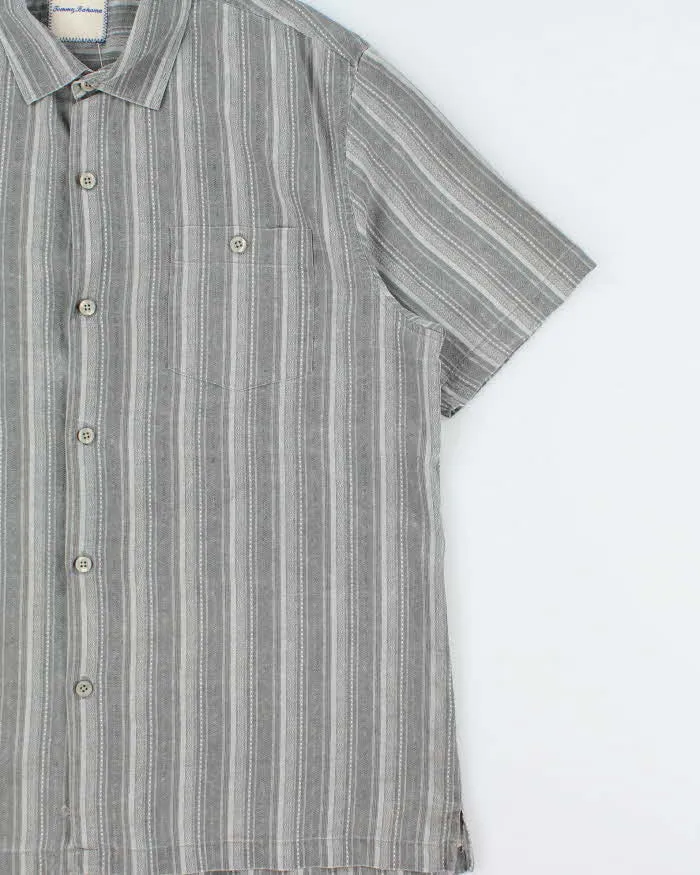 Vintage Y2K 00s Tommy Bahama Silk Pattern Striped Short Sleeve Shirt - XL sold by Rokit product image thumbnail 3