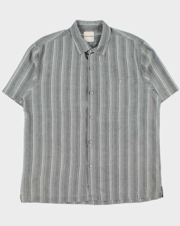 Vintage Y2K 00s Tommy Bahama Silk Pattern Striped Short Sleeve Shirt - XL sold by Rokit