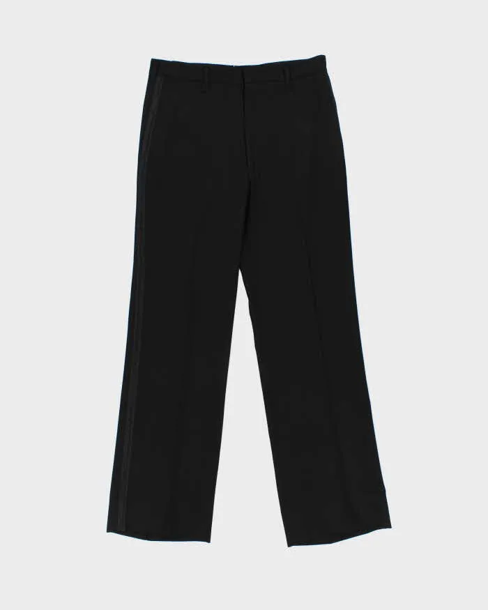 Vintage 1970s Harrisons Made In England Wool Satin Lapel / Galloon Braid Bootcut Flare Two-Piece Tuxedo - M sold by Rokit product image thumbnail 4