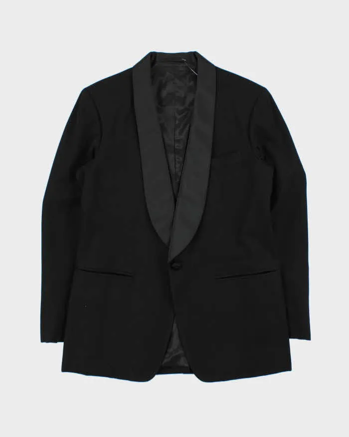 Vintage 1970s Harrisons Made In England Wool Satin Lapel / Galloon Braid Bootcut Flare Two-Piece Tuxedo - M sold by Rokit product image thumbnail 3
