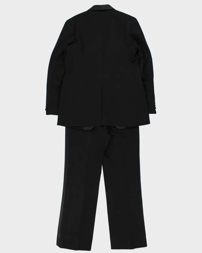 Vintage 1970s Harrisons Made In England Wool Satin Lapel / Galloon Braid Bootcut Flare Two-Piece Tuxedo - M sold by Rokit product image thumbnail 2